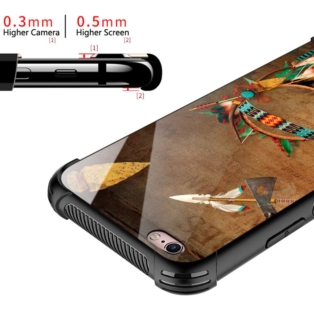 Amazon.co.jp: iPhone 6Sケース、9H 強化ガラス iPhone 6ケース メンズ